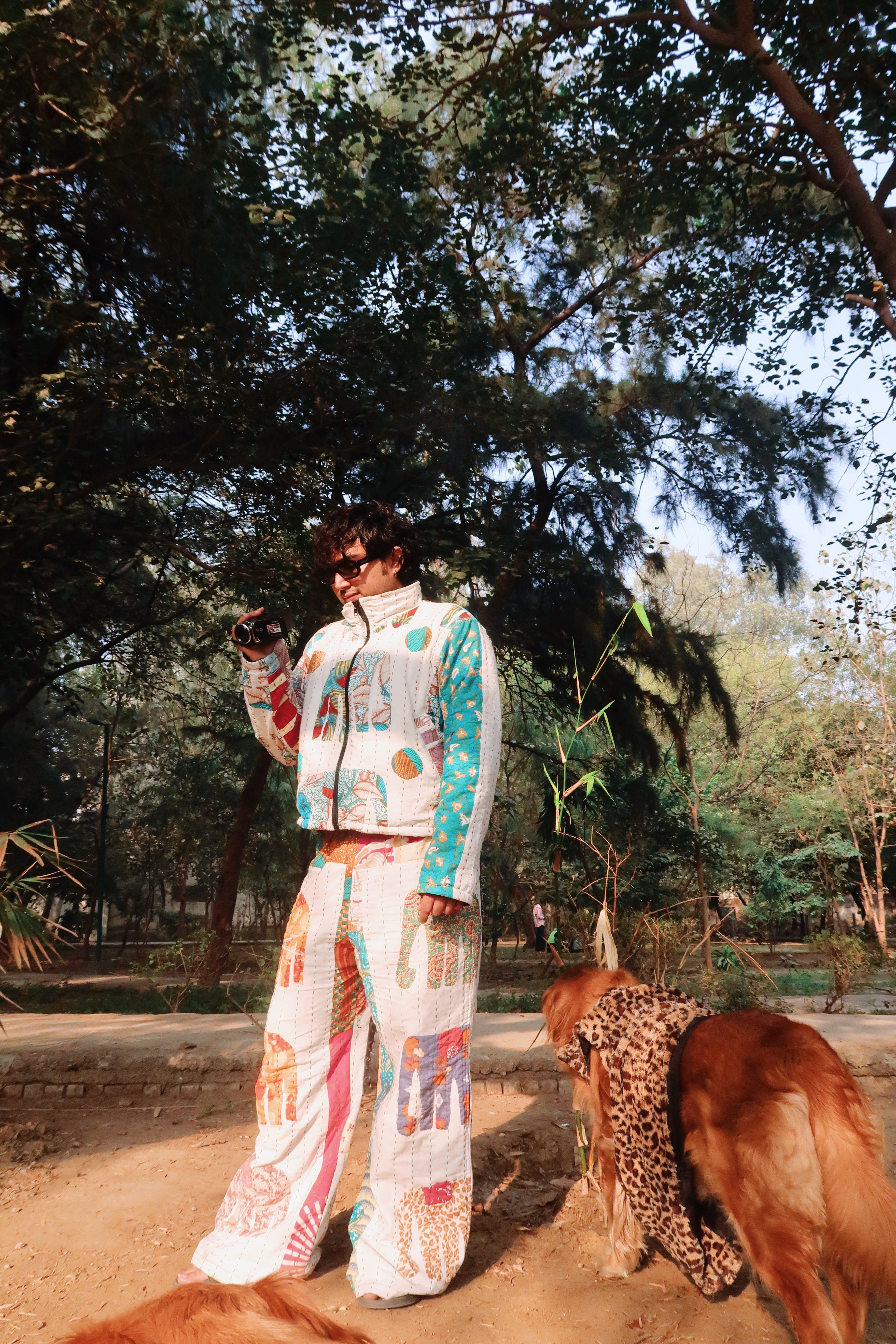 ELEPHANT KANTHA JACKET CROPPED WHITE